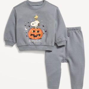 Peanutsâ„¢ Snoopy Graphic Sweatshirt and Pants Set for Baby