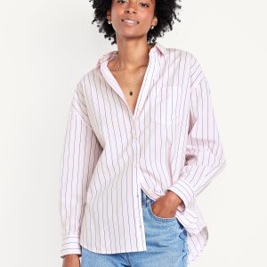 Oversized Button-Down Boyfriend Shirt