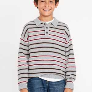 SoSoft Oversized Long-Sleeve Collared Sweater for Boys