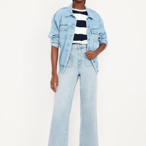 Extra High-Waisted Mariner Wide-Leg Jeans