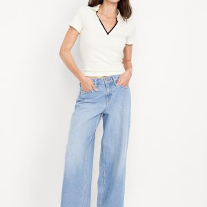 Mid-Rise Wow Baggy Wide-Leg Jeans