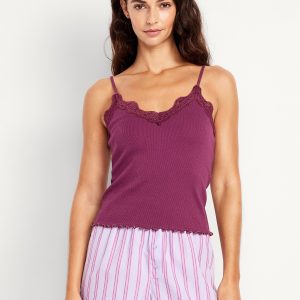 Lace-Trim Cami Tank Top