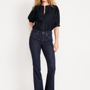 Mid-Rise Slim Boot-Cut Jeans