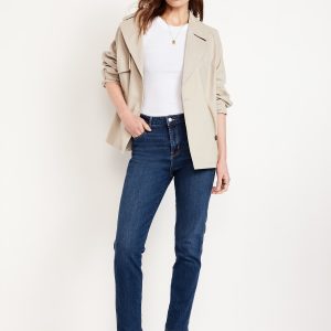 High-Waisted Vintage Slim Jeans