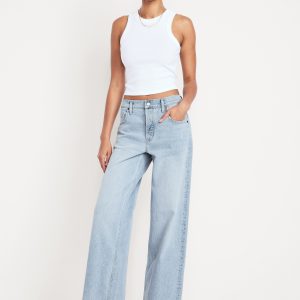 Mid-Rise Slouchy Wide-Leg Jeans