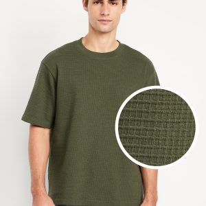 Heavyweight Crew-Neck Waffle T-Shirt