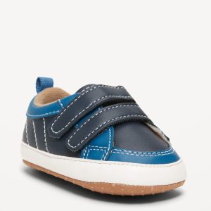 Double Secure-Strap Faux-Leather Sneakers for Baby