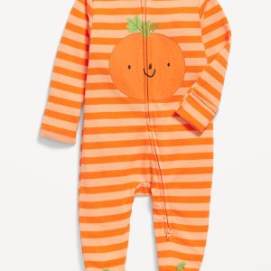 Printed 2-Way-Zip Sleep & Play Footed One-Piece for Baby
