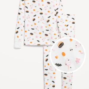 Printed Snug-Fit Graphic Pajama Set for Girls